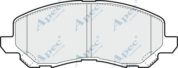 APEC BRAKING stabdžių trinkelių rinkinys, diskinis stabdys PAD1376